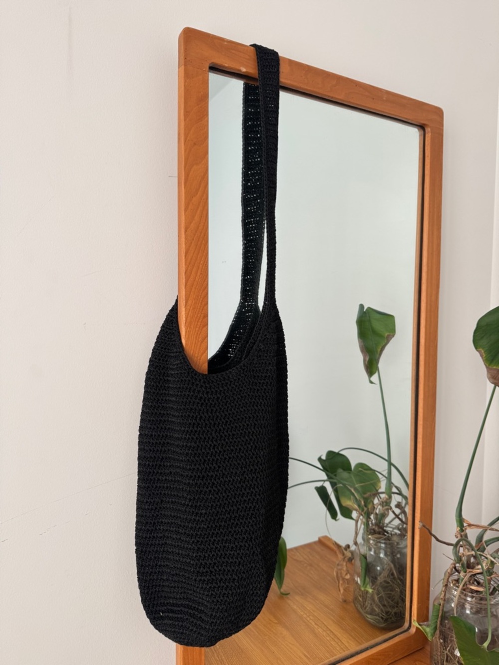 Black Crochet Crossbody